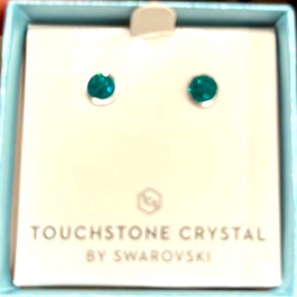 Touchstone Crystal By Swarovski May Birthstone Earrings